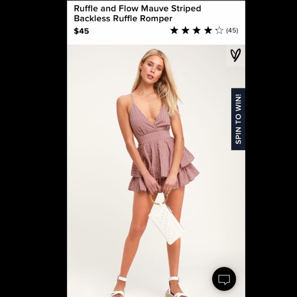 NWT Lulus striped romper